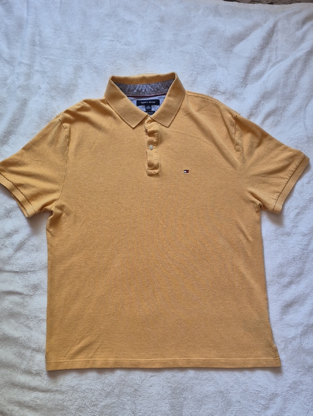 Tommy Hilfiger Men's Mustard Yellow Polo Shirt